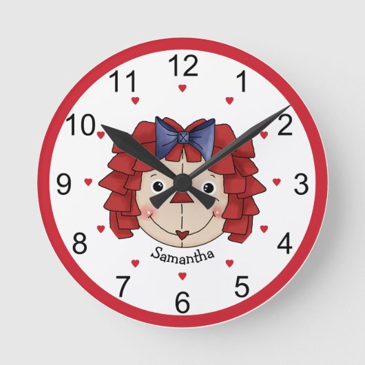 Ragdie Ann Face gepersonaliseerd Ronde Klok (Voorkant)