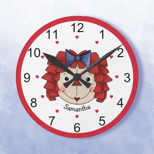 Ragdie Ann Face gepersonaliseerd Ronde Klok