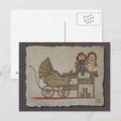 Ragdie Doll en Baby Buggy Briefkaart (Voorkant / Achterkant)