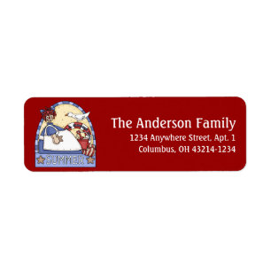 Ragdie Doll Summer Season Return Address Label