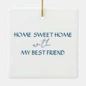 Ragdol Cat in Window Home Sweet Home Keramisch Ornament (Achterkant)