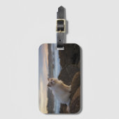 Ragdolkat bij het strand bagagelabel (Voorkant (verticaal))