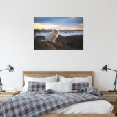 Ragdolkat bij het strand canvas afdruk (Insitu (Slaapkamer))