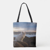 Ragdolkat bij het strand tote bag (Achterkant)