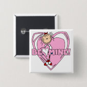 Ragdoll be Mine Valentijn Vierkante Button 5,1 Cm (Voorkant /achterkant)