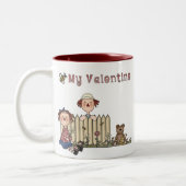 Ragdoll Bee Mijn Valentijn Tweekleurige Koffiemok (Links)