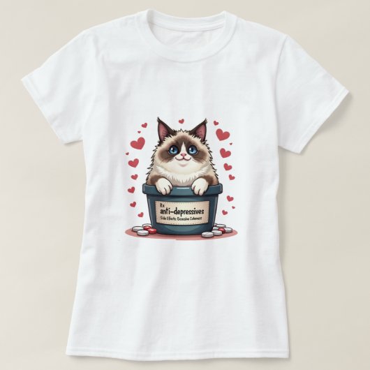 Ragdoll bi-color t-shirt (Design voorkant)