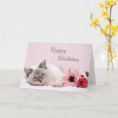 Ragdoll Birthday Card Kaart (Gele Bloem)