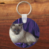 Ragdoll, blauw punt sleutelhanger (Voorkant)