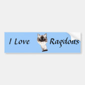 Ragdoll Caricature Bumpersticker (Voorkant)