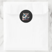 Ragdoll Cat 4 juli Onafhankelijkheidsdag Eigenaar Ronde Sticker (Tas)