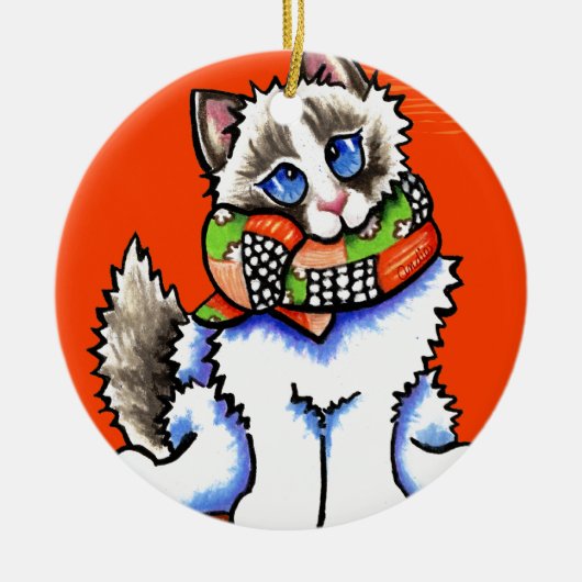 Ragdoll Cat All Dolup Keramisch Ornament (Voorkant)