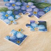 Ragdoll Cat Among Forget-Me-Not Flowers Legpuzzel (Zijkant)