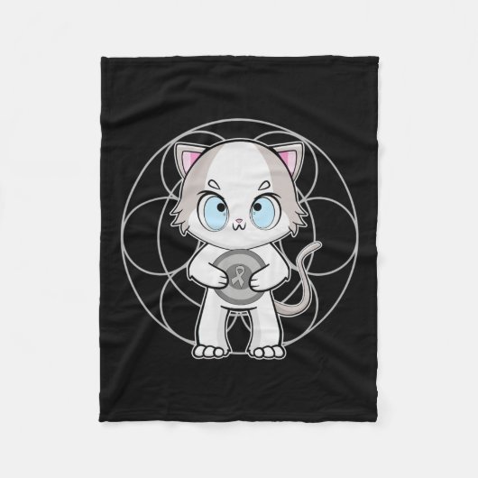 Ragdoll Cat Anime Kitten Dyslexie Bewustzijn Fleece Deken (Voorkant)