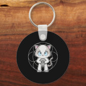 Ragdoll Cat Anime Kitten Dyslexie Bewustzijn Sleutelhanger (Voorkant)