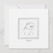 Ragdoll Cat Black en White Contemsive Note Card Notitiekaartje (Voorkant)