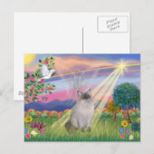 Ragdoll Cat (blauw punt) - Cloud Angel Briefkaart (Voorkant / Achterkant)