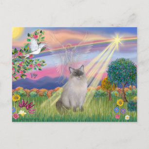 Ragdoll Cat (blauw punt) - Cloud Angel Briefkaart