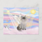 Ragdoll Cat (Blue Point) Angel - Clouds Briefkaart (Voorkant)