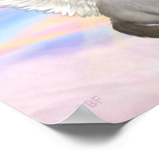 Ragdoll Cat (Blue Point) Angel - Clouds Poster (Hoek)