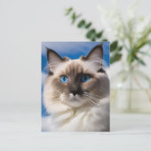 Ragdoll Cat Briefkaart (Staand voorkant)