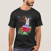 Ragdoll Cat Bunny Truck Hunting Eggs Tree Easter D T-shirt (Voorkant)