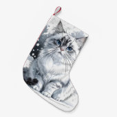 Ragdoll Cat Christmas Stocking Kleine Kerstsok (Voorkant (Hangend))