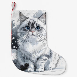 Ragdoll Cat Christmas Stocking Kleine Kerstsok