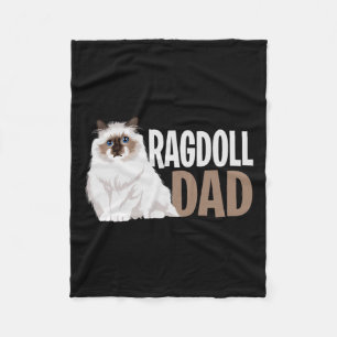 Ragdoll Cat Dad Funny Cat Owner Lovers Fleece Deken