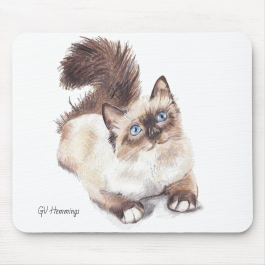 Ragdoll cat door Artist GV Hemmings Muismat (Voorkant)