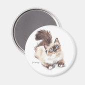 Ragdoll cat door artistieke GV Hemmings Magneet (Voorkant / Achterkant)