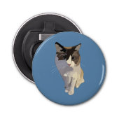 Ragdoll cat, Dusty Blue Button Flesopener (Voorkant)