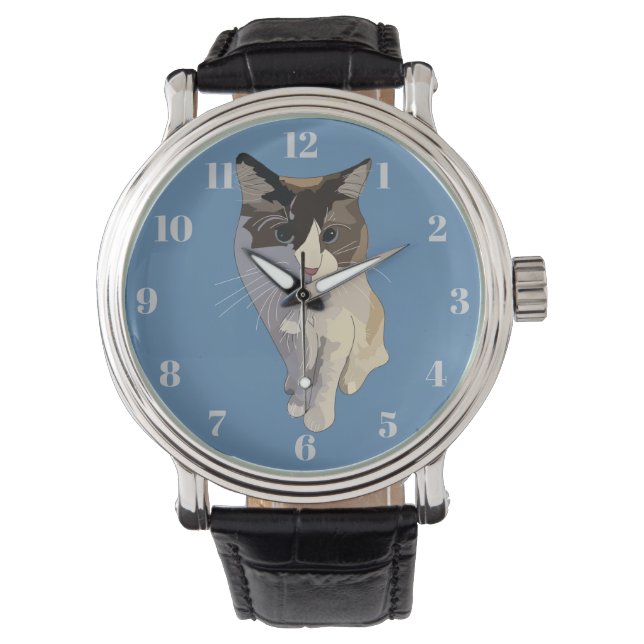 Ragdoll cat, Dusty Blue Horloge (Voorkant)