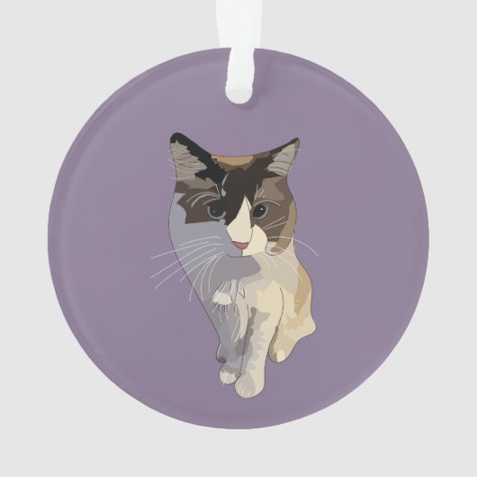 Ragdoll cat, Dusty Purple Ornament (achterkant)