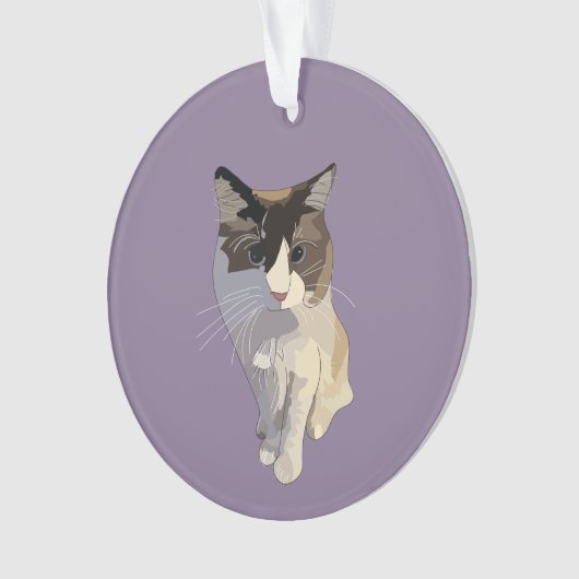 Ragdoll cat, Dusty Purple Ornament (voorkant)