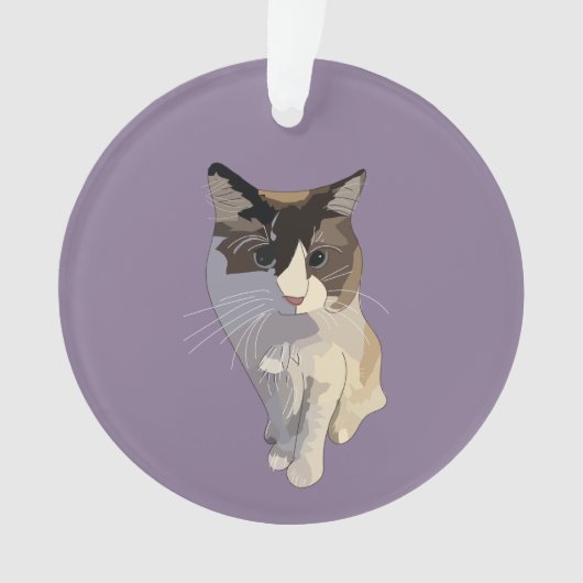 Ragdoll cat, Dusty Purple Ornament (voorkant)