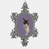 Ragdoll cat, Dusty Purple Tin Sneeuwvlok Ornament (Links)