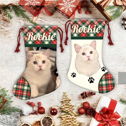 Ragdoll Cat gepersonaliseerd Kleine Kerstsok