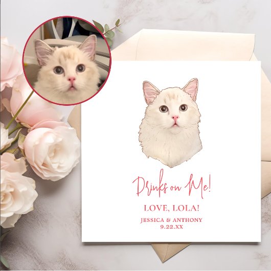 Ragdoll Cat Gepersonaliseerde Drinken op Mij Servet