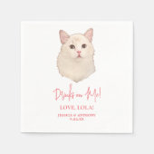 Ragdoll Cat Gepersonaliseerde Drinken op Mij Servet (Voorkant)