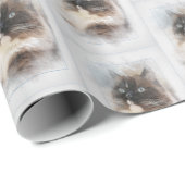 Ragdoll Cat in Abstract Lijst Cadeaupapier (Rol Hoek)