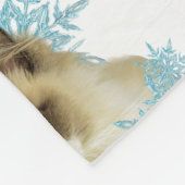 Ragdoll Cat in de Snowflakes Fleece Deken (Hoek)