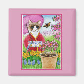 Ragdoll Cat Japanse tuinroze paasroze Magneet (Voorkant)