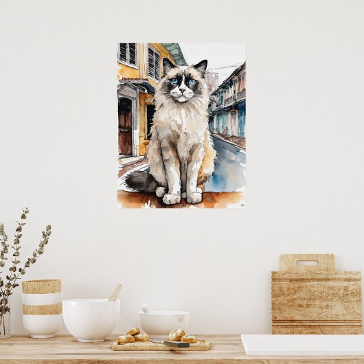 Ragdoll Cat - Kat Art Print (Keuken)