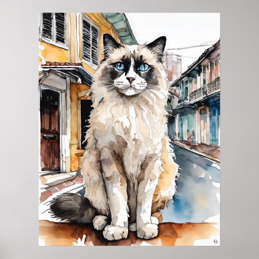 Ragdoll Cat - Kat Art Print (Voorkant)