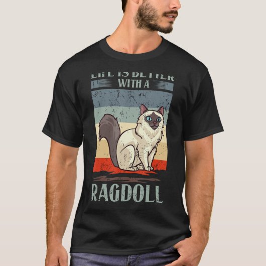 Ragdoll Cat Kitten Owner Lover T-shirt (Voorkant)