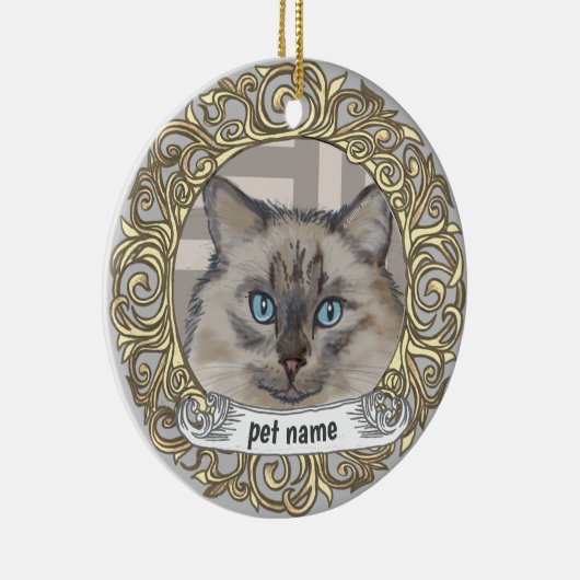 Ragdoll Cat Loving Memory ornament (Rechts)