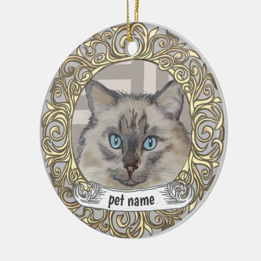 Ragdoll Cat Loving Memory ornament (Links)
