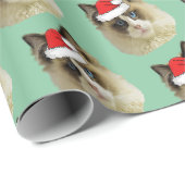 Ragdoll Cat met een Santa Hat Cadeaupapier (Rol Hoek)