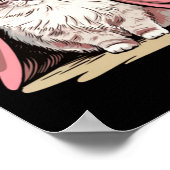 Ragdoll Cat onder een roze Sticker Poster (Hoek)